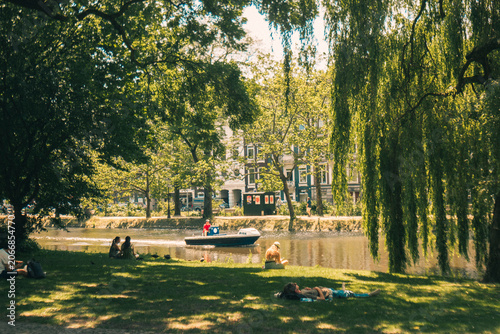 Konstfotografi Canal em Amsterdam