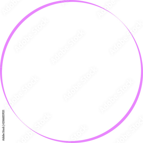 Purple Circular Frame Vector Icon – Minimal Round Border Outline Design Element