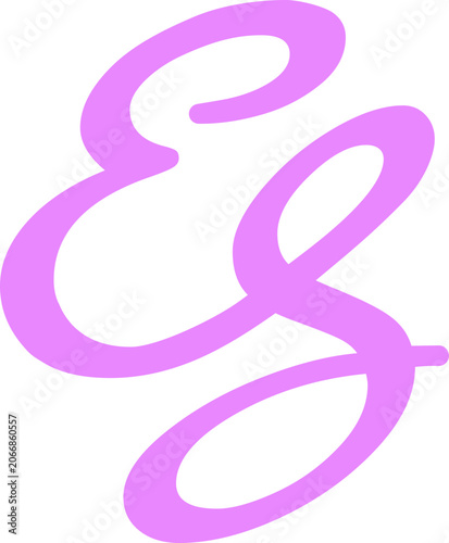 Purple Script Letter ES Monogram Vector Logo – Elegant Handwritten Initials Design