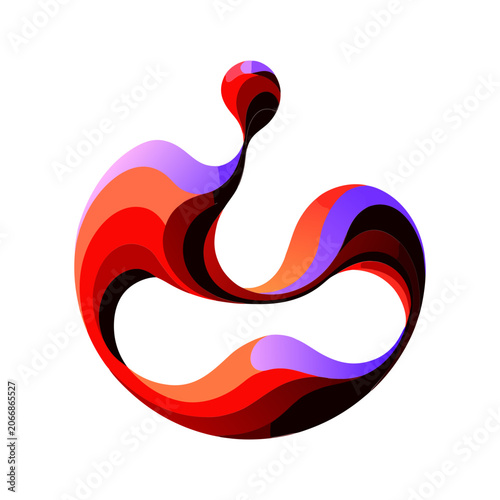  Abstract Liquid Shape Isolated Modern Fluid Gradient Design vector illustration


