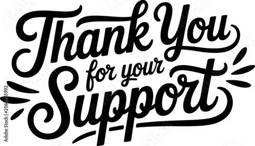 Foto Thank you for your support grateful appreciation message