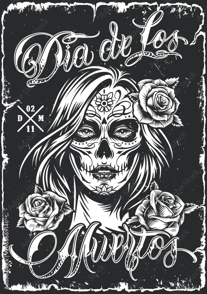 Fototapeta premium Dia de los Muertos design art