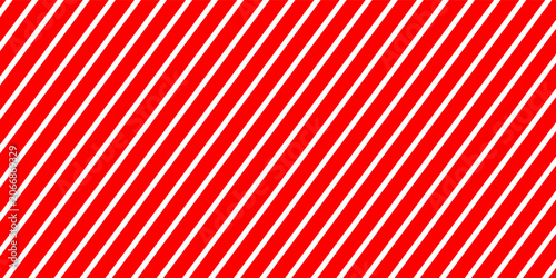 Tableau sur toile Striped candy cane seamless pattern for Christmas or New Year decoration, red an