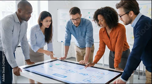 Innovative Team Collaboration: Interactive Digital Whiteboard for Business Strategy