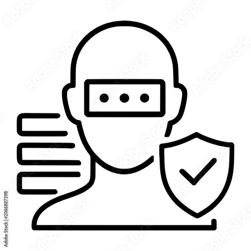 Data Anonymization Line Icon