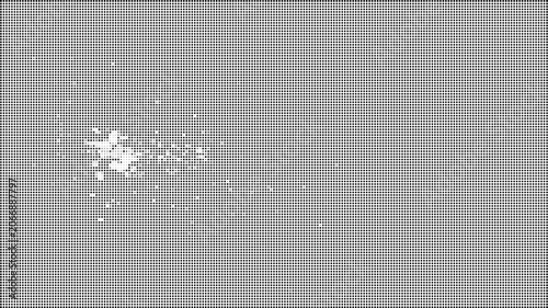 Foto White particles explode in gray space with empty room