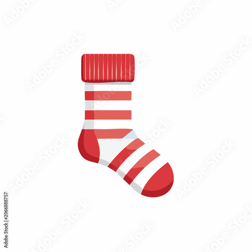 Red and White Striped Christmas Stocking