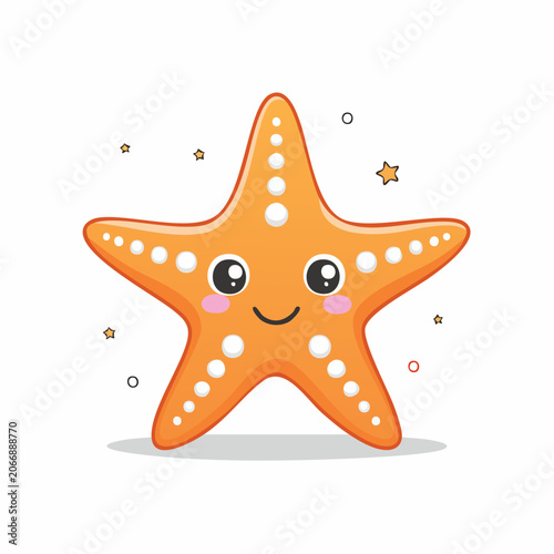 Cute Cartoon Starfish Character
