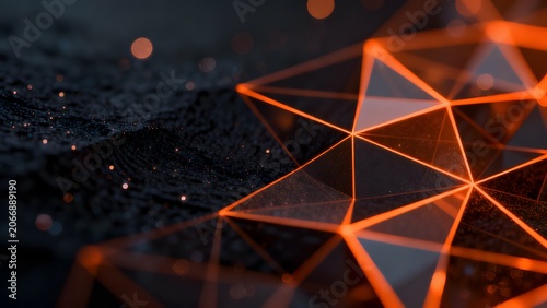 Abstract glowing geometric pattern