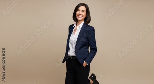 A Studio Portrait Of A Smiling Professional Woman 63 Gigapixel Standar