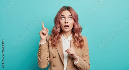 A Studio Portrait Shows A Young Woman With Wavy St 129 Gigapixel Stand