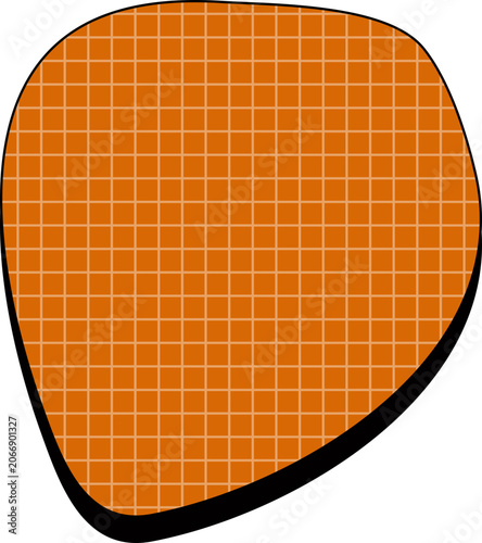 Abstract Orange Grid Pattern Shape