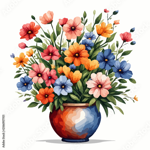 flowers and plants in pots painting 