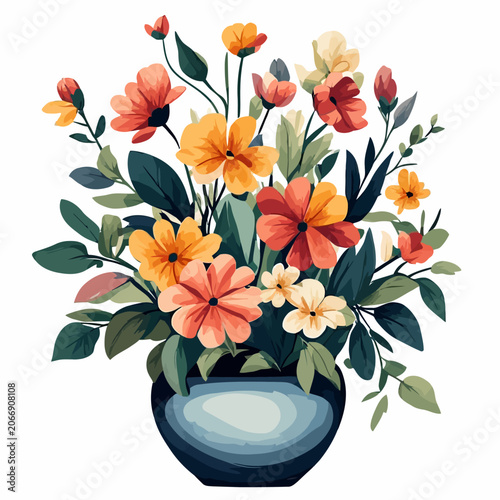 flowers and plants in pots painting 