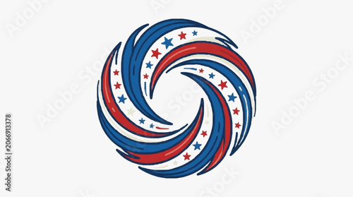 Colorful abstract infinity symbol graphic design.