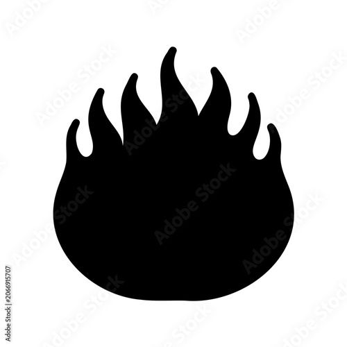 Photos Silhouette of a blazing flame design evoking fire and passion