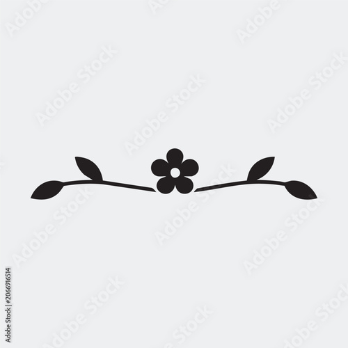 Floral Divider Ornament — Minimalist Decorative Motif