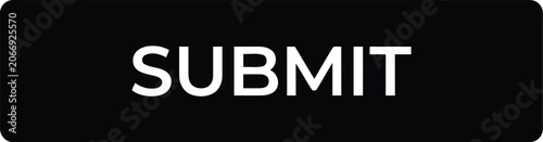 Fotografie Black submit button with white text for web form call to action isolated on dark