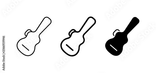 Canvastavla Guitar Case Icons, Musical Instrument Protection Symbols, Acoustic Guitar Gig Ba