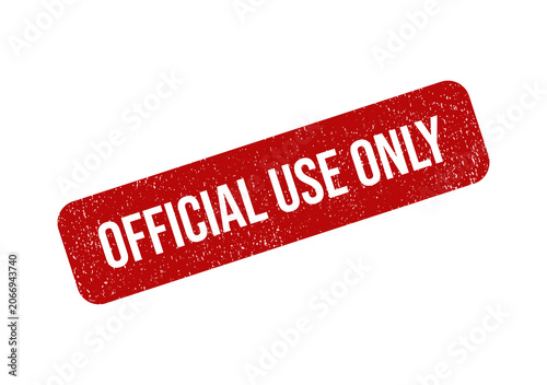 Obraz na plátne Red rectangular rubber stamp with the text official use only