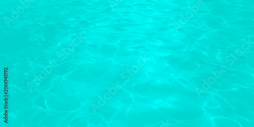 Bilde på lerret Bright turquoise water surface with gentle ripples and soft caustics, vibrant cy