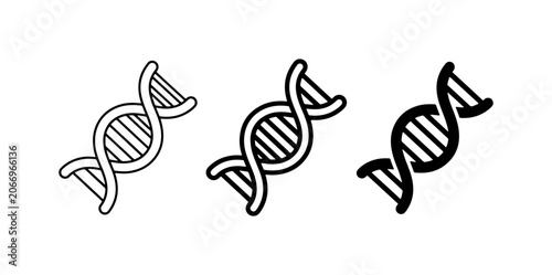 Photos DNA Helix Icons, Genetic Science Symbols, Molecular Biology Graphics, Biotechnol