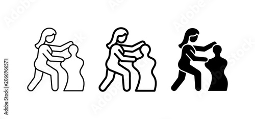 Foto Massage icons, therapeutic touch, body care, wellness, spa treatment, relaxation