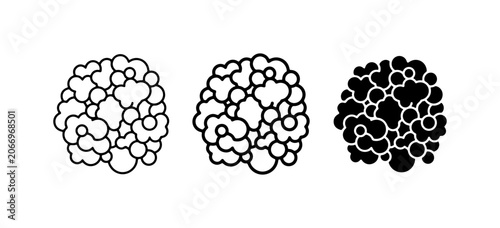 Tableau sur toile Abstract Organic Shapes Vector Icons, Clustered Bubbles, Cell Clusters, Medical