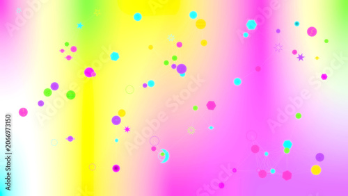 Distraction Free Wallpaper - Crazy Neons colors with Gradient Mesh background