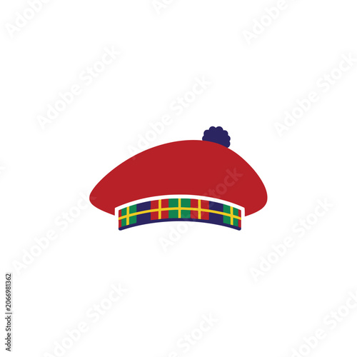 Traditional Scottish Tam O Shanter Hat.