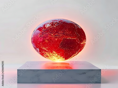 Close up of a ripe red strawberry on a surface.