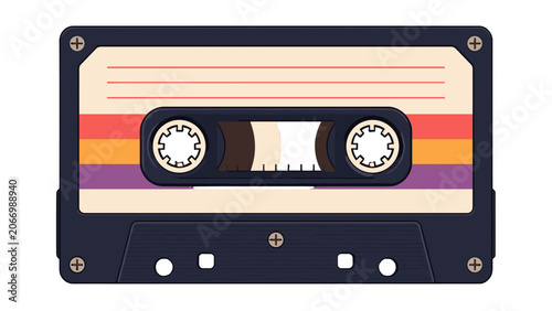 Fotografía Retro audio cassette tape vector illustration
