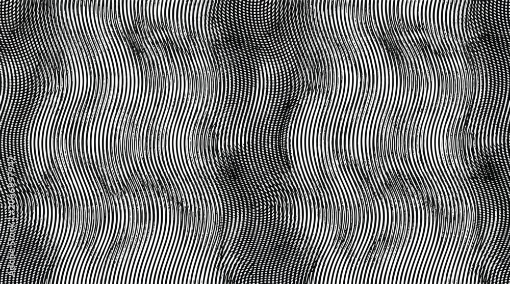 Naklejka premium Abstract vector illustration featuring dense parallel line gradients creating a striking moir effect for modern graphic design