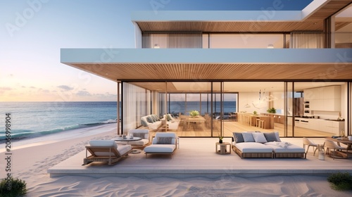 lounge chairs on a beach