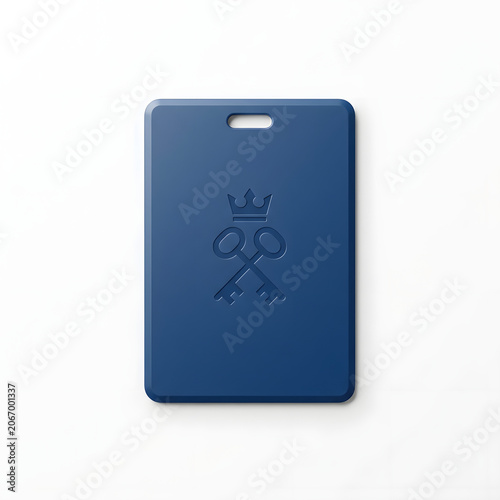 Blue smartphone displaying a white lock symbol on screen.