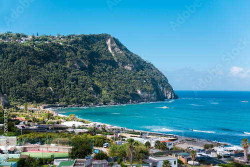 Citara Beach and Coastal Cliffs on Ischia Island, Italy