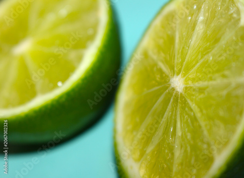 Fresh lemon cut in half. Juicy organic citrus fruit. Close up of sliced lemon. Lemon cut in half.