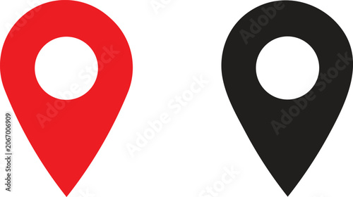 Pin location vector icon transparent background