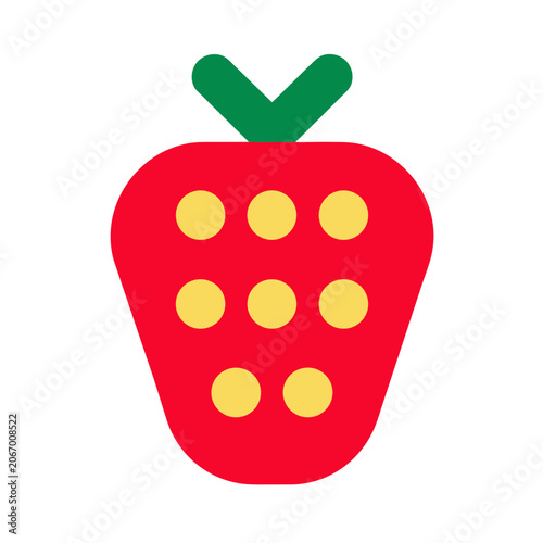 strawberry, fruit, isolated, illustration, berry, dessert, ripe, fresh, food, sweet, vector, red, 과일, 딸기