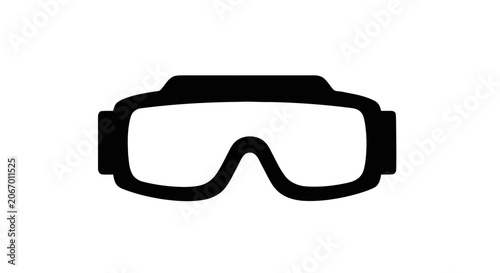 Vector illustration of safety goggles icon on a transparent background