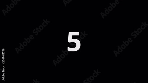 Animated Numeric Counter 0 to 10 on Transparent Background, Digital Number Motion Graphic, Dynamic Digit Overlay, 4K Alpha Channel