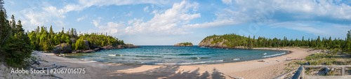 Panoramic Sandy Beach at Pukaskwa National Park