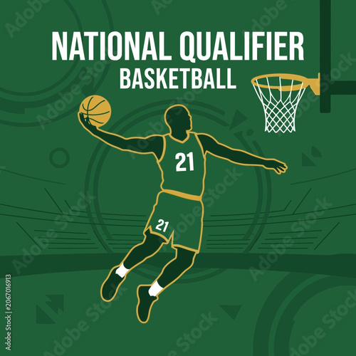 National Qualifier Basketball Game Winning Shot Playoff Action Sport