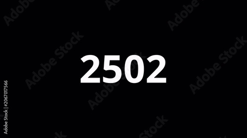 Animated Numeric Counter 0 to 5000 on Transparent Background, Digital Number Motion Graphic, Dynamic Digit Overlay, 4K Alpha Channel