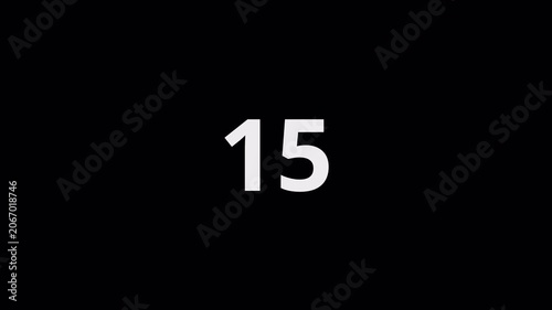 Animated Numeric Counter 0 to 30 on Transparent Background, Digital Number Motion Graphic, Dynamic Digit Overlay, 4K Alpha Channel
