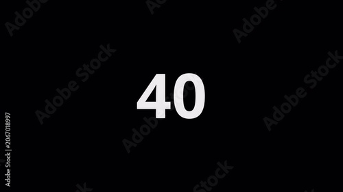 Animated Numeric Counter 0 to 80 on Transparent Background, Digital Number Motion Graphic, Dynamic Digit Overlay, 4K Alpha Channel