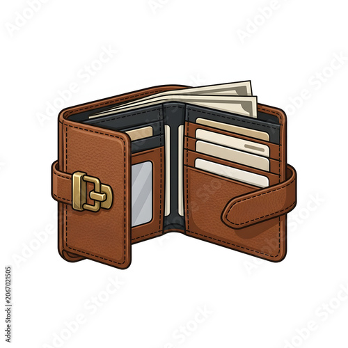 Brown leather briefcase with metal clasps and handle.