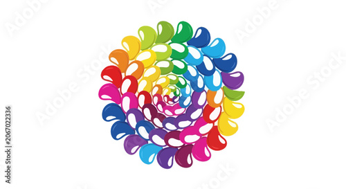 Vibrant Swirl of Rainbow Colors: A Minimalist and Eye-Catching Design