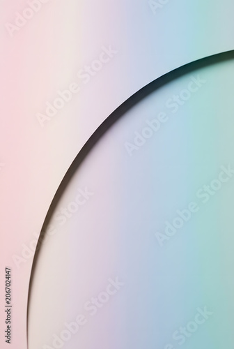 Pastel Gradient Paper Background With Curved Shadow