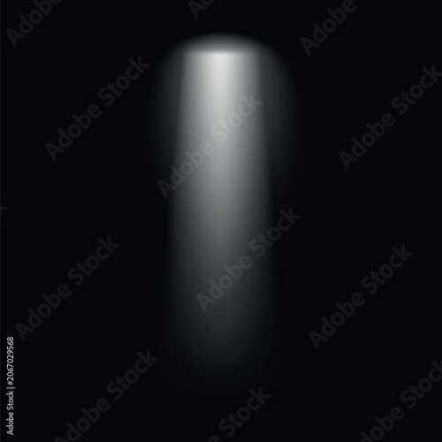 Canvas Print Mysterious spotlight in darkness, overlay effect vector element